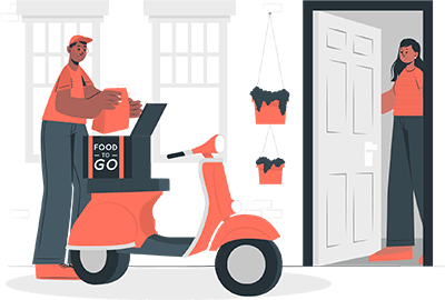 Food delivery man