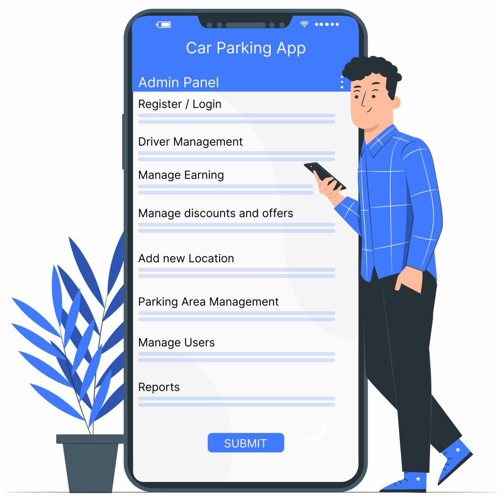 Car parking app admin panel