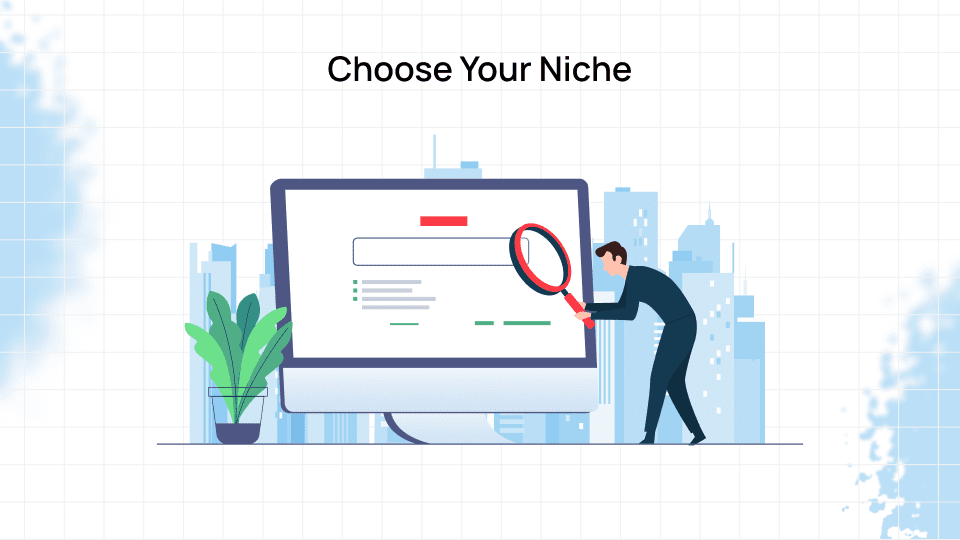 Entrepreneur researching hair extension niches on laptop for Shopify store launch