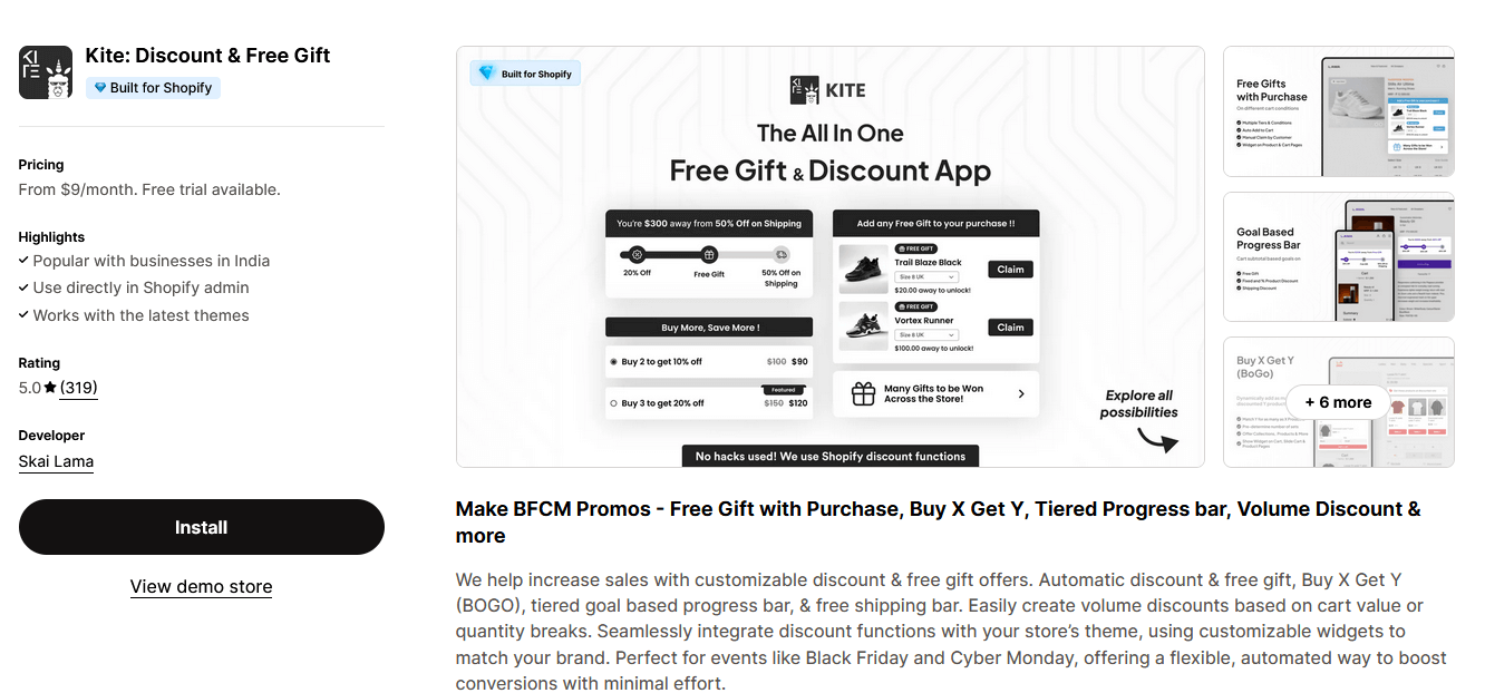 Kite discount app