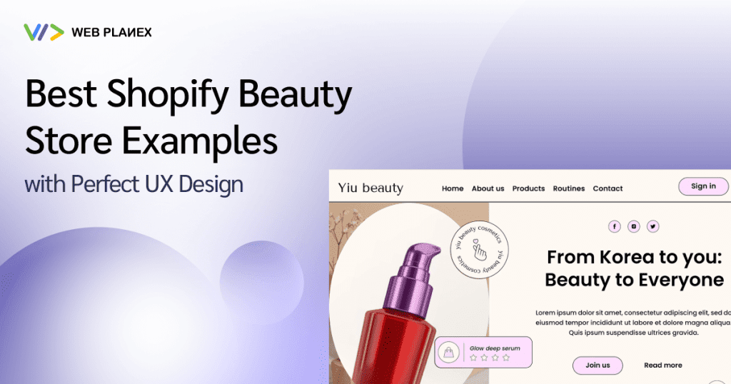 Best Shopify beauty store examples showcasing modern UX design for skincare and cosmetics brands