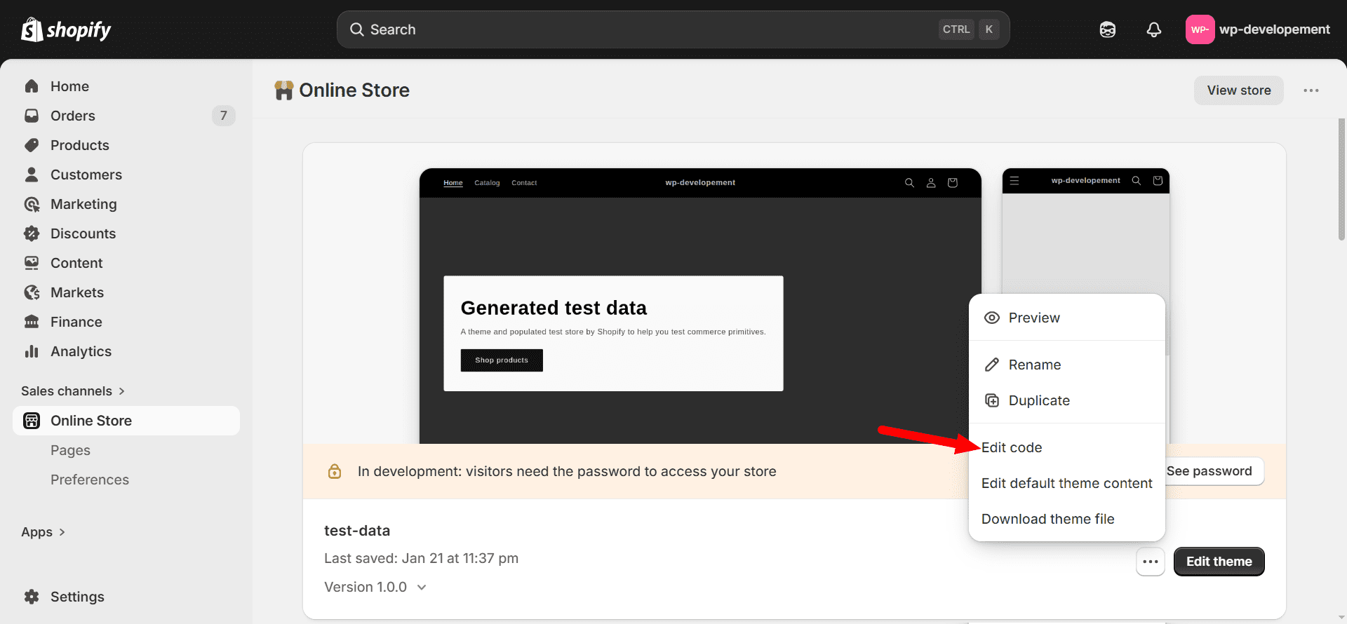 add GTM in shopify theme